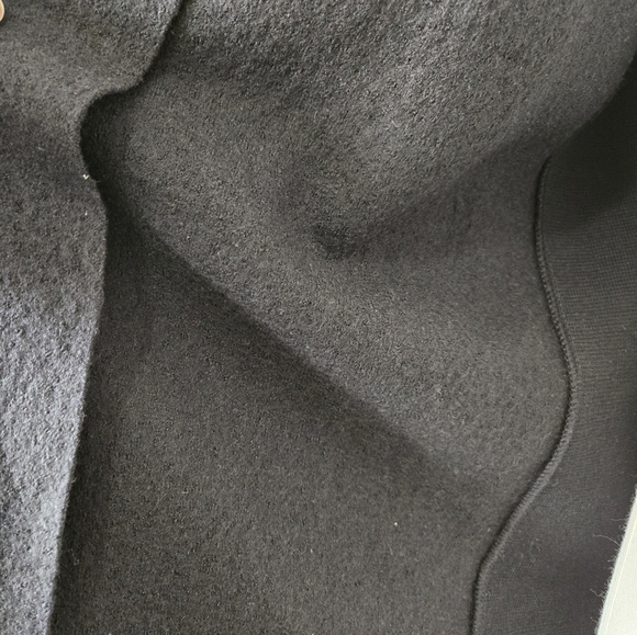 TSR TESSITORE Merino Wool Front Zip Black Sweater. Size Large - Picture 9 of 14